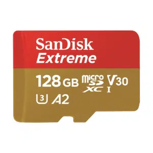 SanDisk Extreme microSDXC for Action Cams and Drones + SD Adapter V30 UHS-I U3