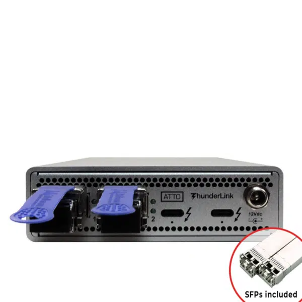 ATTO ThunderLink 3102 Dual-port Thunderbolt 3/4.to SFP+ Optical Dual-port 10Gb Ethernet Adapter