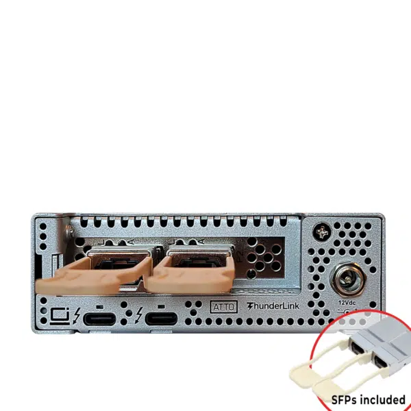 ATTO ThunderLink 5102 Dual-Port Thunderbolt to QSFP28 LC Optical Dual-Port 100Gb Ethernet Adapter