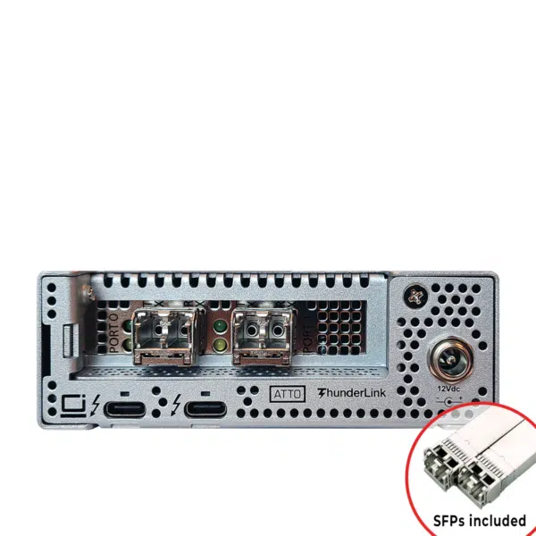 ATTO ThunderLink 5252 Dual-Port Thunderbolt To SFP28 LC Optical Dual-Port 25Gb Ethernet Adapter